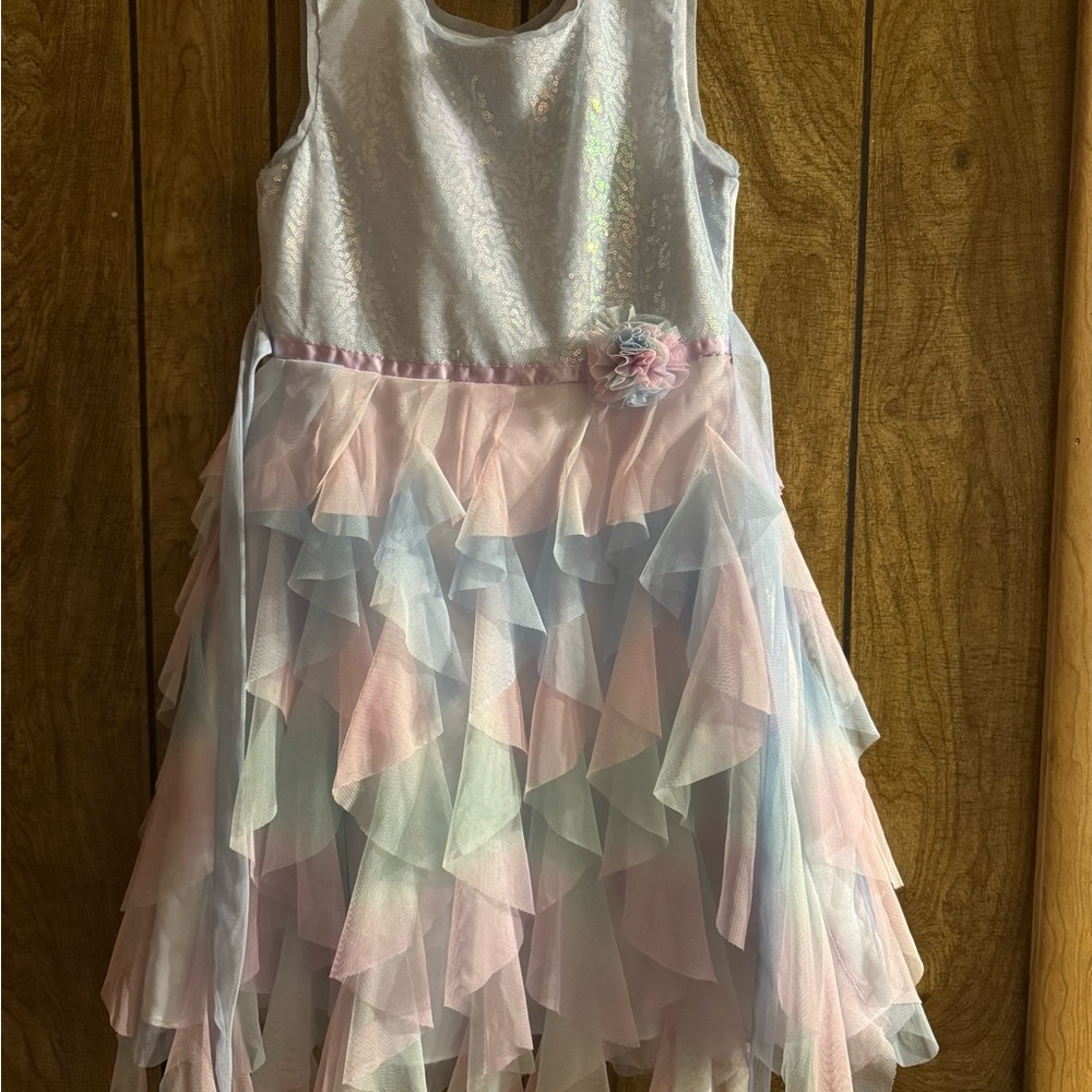 Pastel Layered Girls Easter Dress